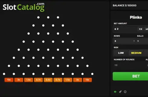 Οθόνη2. Plinko (Astriona Games) Κουλοχέρης
