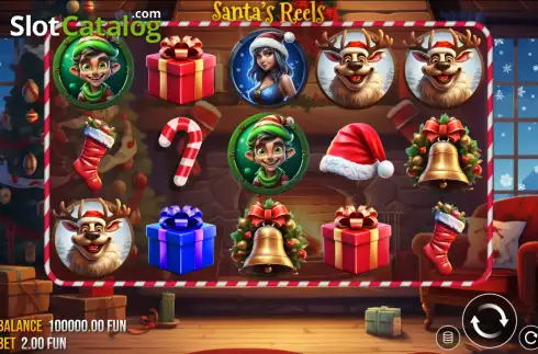 Οθόνη2. Santa's Reels (Astriona Games) Κουλοχέρης 