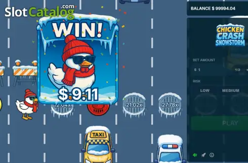 Οθόνη7. Chicken Crash Snowstorm Κουλοχέρης