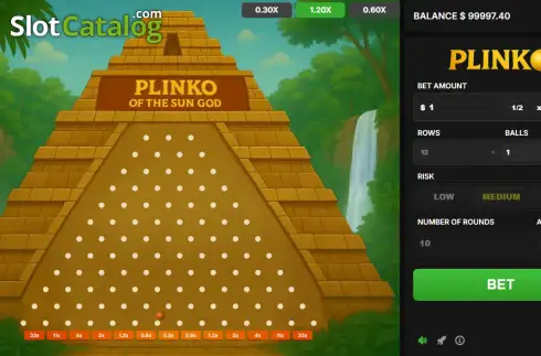Οθόνη3. Plinko of the Sun God Κουλοχέρης 