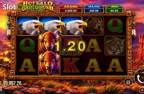 Οθόνη3. Buffalo Goldrush Κουλοχέρης 