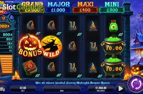 Οθόνη2. Midnight Jackpots 5000 Κουλοχέρης