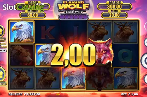 Οθόνη4. Flaming Wolf Link&Win Κουλοχέρης