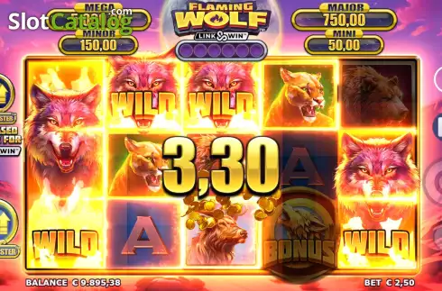Οθόνη6. Flaming Wolf Link&Win Κουλοχέρης