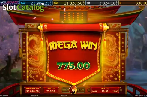 Οθόνη6. Golden Dragons 5 Κουλοχέρης