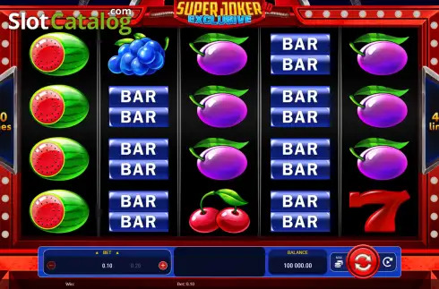 Οθόνη2. Super Joker 40 Exclusive Κουλοχέρης