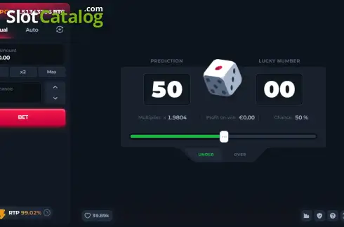 Οθόνη2. Dice (BetFury Originals) Κουλοχέρης