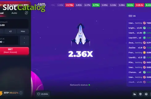Οθόνη2. Crash (BetFury Originals) Κουλοχέρης
