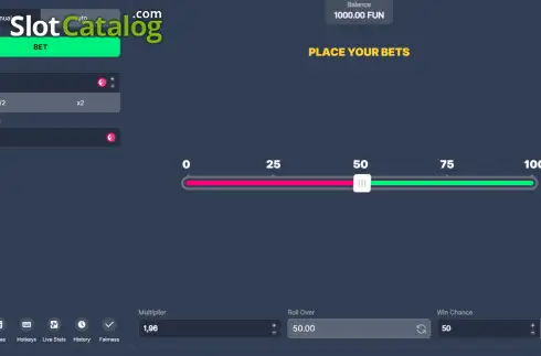 Οθόνη2. Dice (Bitstarz Originals) Κουλοχέρης 