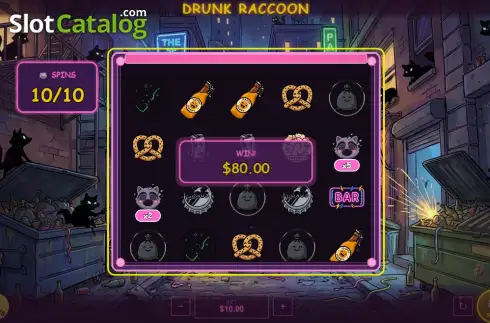 Οθόνη3. Drunk Raccoon Κουλοχέρης