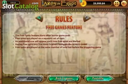 Οθόνη4. Larry In Egypt Κουλοχέρης