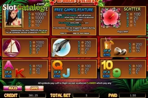 Οθόνη3. Paradise Riches Κουλοχέρης