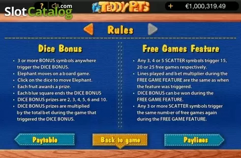 Οθόνη5. Teddy Pets Κουλοχέρης 
