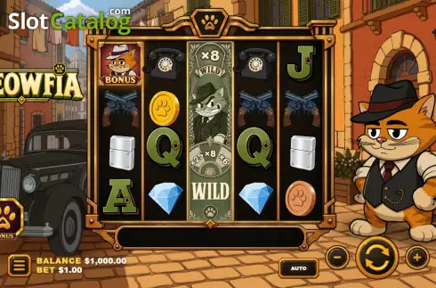 Οθόνη2. Meowfia (Caramel Games) Κουλοχέρης 