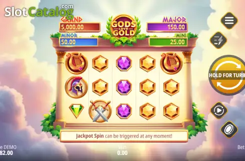 Οθόνη2. Gods Love Gold: Hold and Win Κουλοχέρης