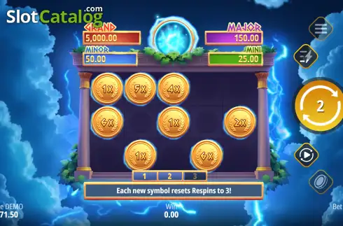 Οθόνη3. Gods Love Gold: Hold and Win Κουλοχέρης