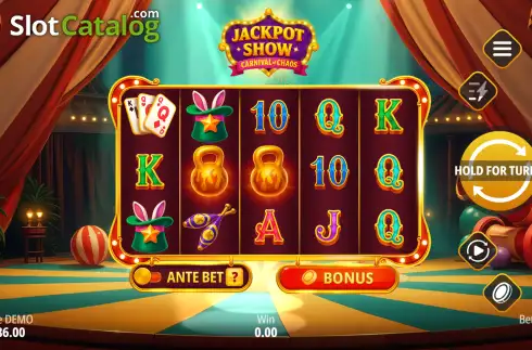 Οθόνη2. Jackpot Show Carnival of Chaos Κουλοχέρης
