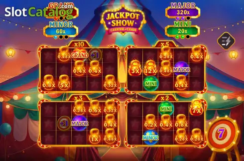 Οθόνη3. Jackpot Show Carnival of Chaos Κουλοχέρης