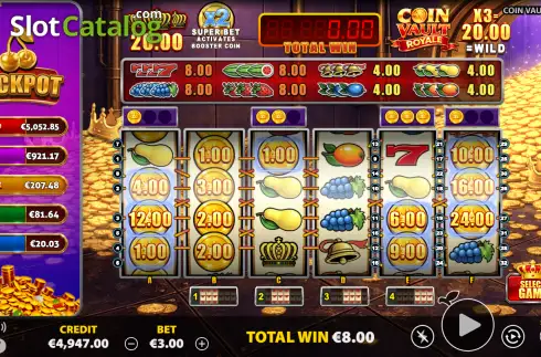 Οθόνη3. Coin Vault Royale Κουλοχέρης
