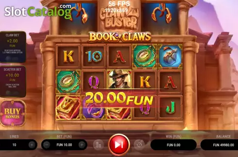 Οθόνη3. Book of Claws Κουλοχέρης 