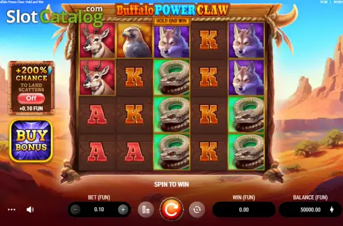 Οθόνη2. Buffalo Power Claw: Hold and Win Κουλοχέρης