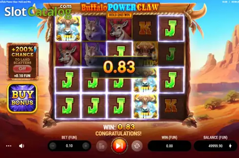 Οθόνη3. Buffalo Power Claw: Hold and Win Κουλοχέρης