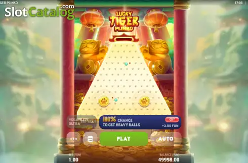Οθόνη3. Lucky Tiger Plinko Κουλοχέρης 