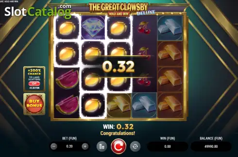 Οθόνη3. The Great Clawsby Deluxe: Hold and Win Κουλοχέρης