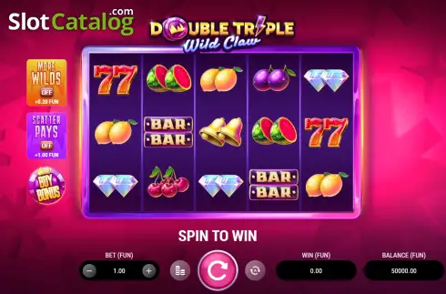 Οθόνη2. Double Triple Wild Claw Κουλοχέρης