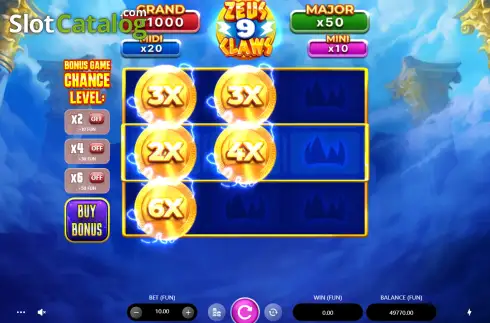Οθόνη2. Zeus Claws Κουλοχέρης