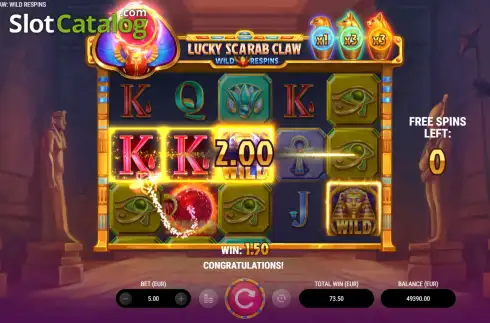 Οθόνη3. Lucky Scarab Claw: Wild Respins Κουλοχέρης