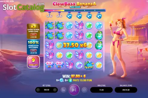 Οθόνη3. ClawBass Bonanza: Free Rush Κουλοχέρης 