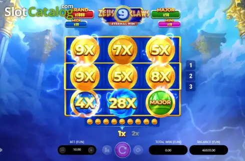 Οθόνη3. Zeus Claws: Eternal Win Κουλοχέρης