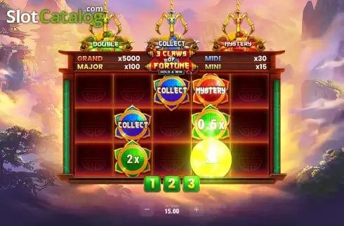 Οθόνη3. 3 Claws of Fortune: Hold & Win Κουλοχέρης