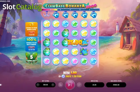 Οθόνη3. Clawbass Bonanza 2000 Κουλοχέρης