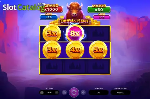 Οθόνη3. Buffalo Claws Κουλοχέρης