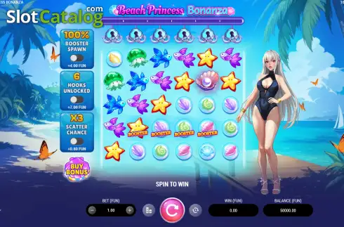 Οθόνη2. Beach Princess Bonanza Κουλοχέρης