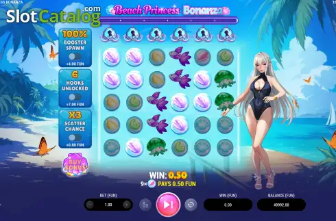 Οθόνη3. Beach Princess Bonanza Κουλοχέρης