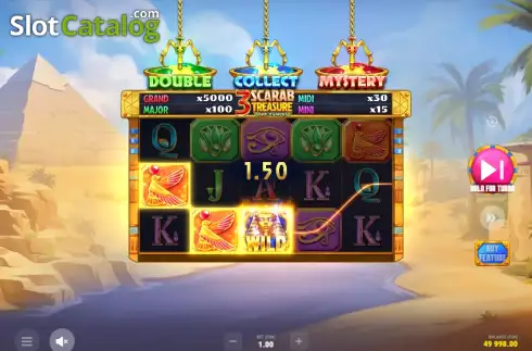 Οθόνη3. 3 Scarab Treasure: Hold & Win Κουλοχέρης