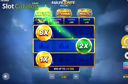 Οθόνη3. Eagle's 3 Pots Κουλοχέρης