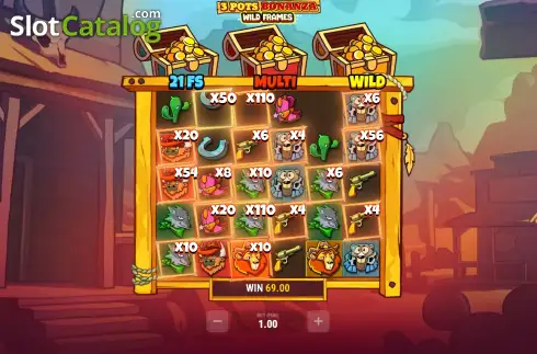 Οθόνη3. 3 Pots Bonanza: Wild Frames Κουλοχέρης