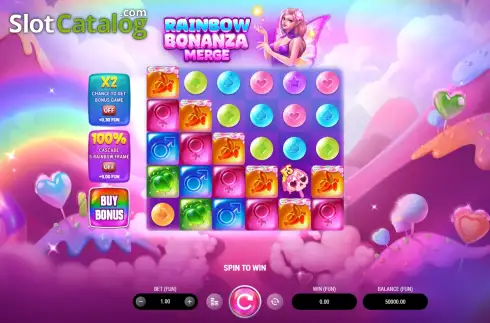 Οθόνη2. Rainbow Bonanza Merge Κουλοχέρης