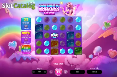 Οθόνη3. Rainbow Bonanza Merge Κουλοχέρης