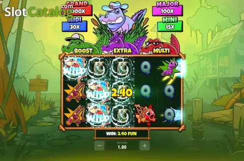 Οθόνη3. 4 Golden Gators: Hold&Win Κουλοχέρης