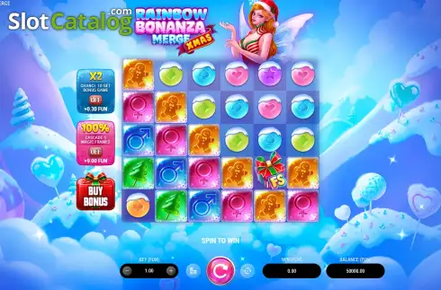 Οθόνη2. Rainbow Bonanza: Xmas Merge Κουλοχέρης