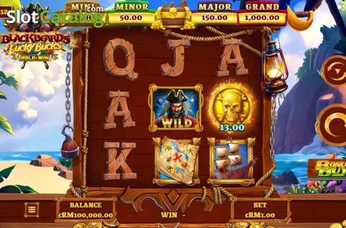 Οθόνη2. Blackbeard's Lucky Bucks (ClotPlay) Κουλοχέρης