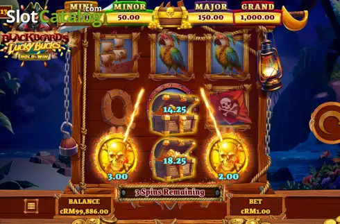 Οθόνη3. Blackbeard's Lucky Bucks (ClotPlay) Κουλοχέρης
