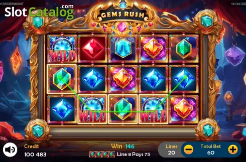 Οθόνη3. Gems Rush (ClotPlay) Κουλοχέρης 