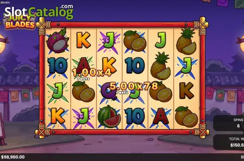 Οθόνη3. Juicy Blades Κουλοχέρης