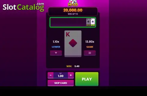 Οθόνη3. Hi-Lo (Coin Machine Gaming) Κουλοχέρης
